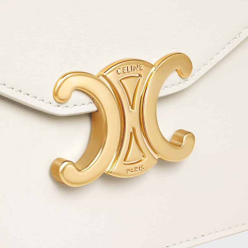 WALLET ON CHAIN MARGO in Shiny calfskin - WHITE COTTON - MINI BAGS - 1 | CELINE