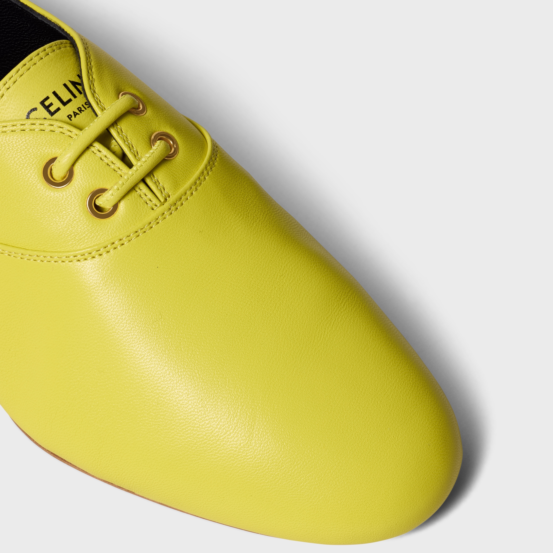 BALLET LACE-UP SHOE IN LAMBSKIN - BRIGHT YELLOW | CELINE