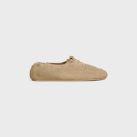 ADAM LACE-UP LOAFER IN SUEDE CALFSKIN - BEIGE -  - 1 | CELINE