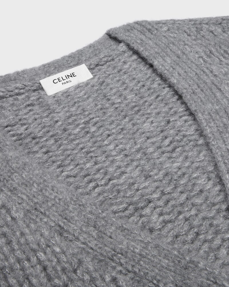 cardigan IN cashmere and silk - LIGHT GREY -  - 1 | CELINE