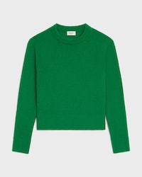 JERSEY CON CUELLO REDONDO DE CACHEMIRA - VERDE -  - 1 | CELINE