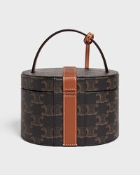 Vanity Case in Triomphe Canvas and Calfskin - TAN - CELINE MAISON - 2 | CELINE