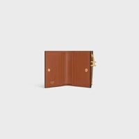 COMPACT WALLET TRIOMPHE CHARMS in Triomphe Canvas - TAN - WALLETS - 2 | CELINE