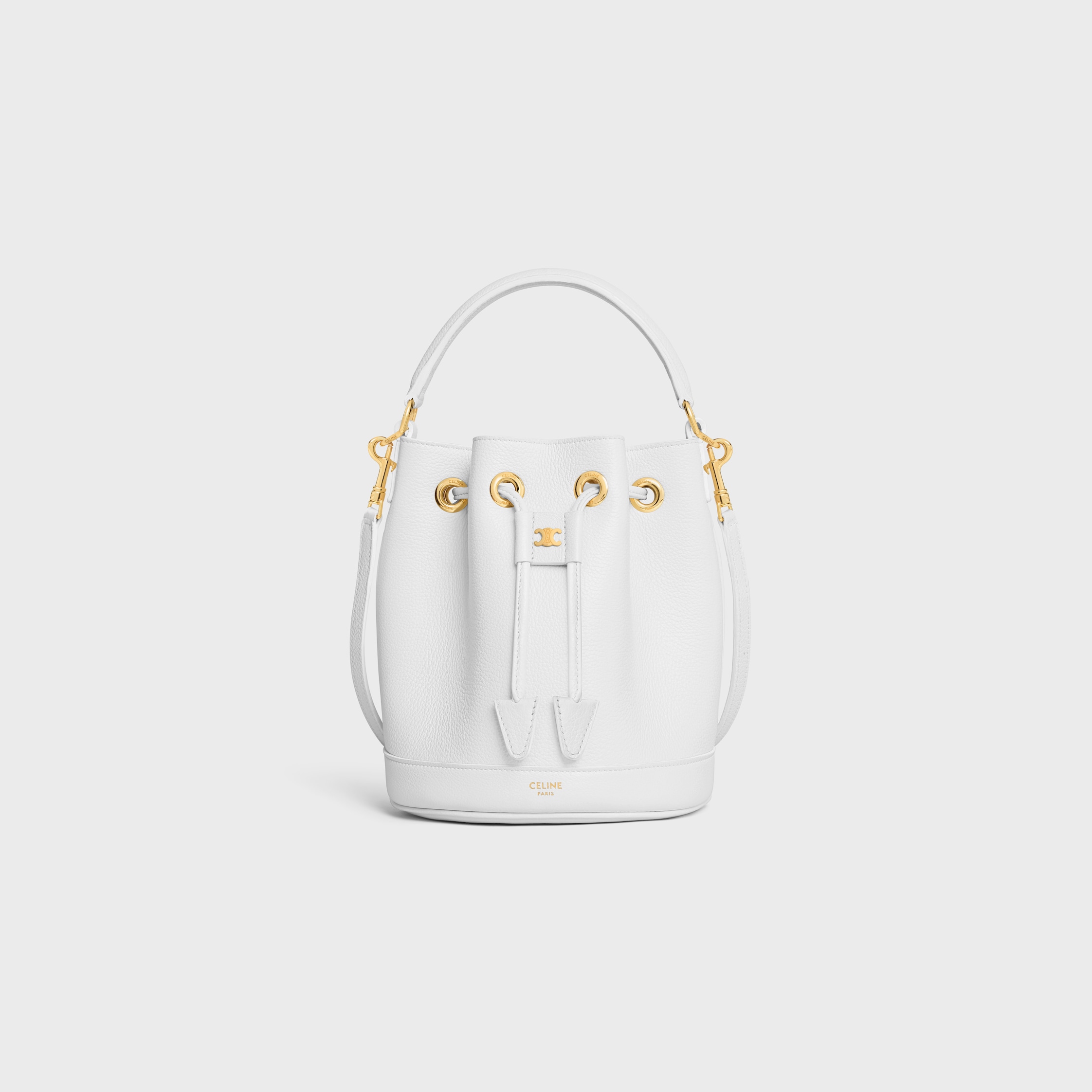 TEEN CLARA BAG IN SUPPLE GRAINED CALFSKIN - ARCTIC WHITE | CELINE