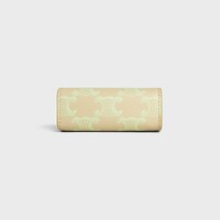 LIPSTICK CASE IN TRIOMPHE CANVAS - SANDCASTLE / SOFT LIME - EVENING - 2 | CELINE