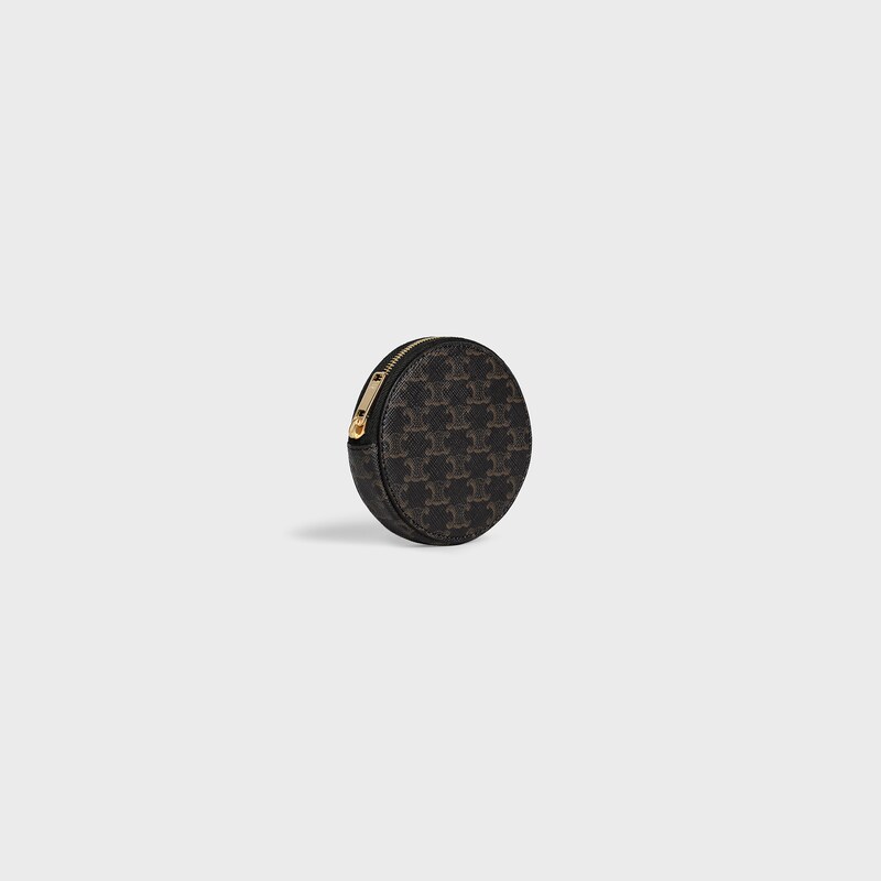 Coin Purse IN Triomphe Canvas - Black - SMALL GIFTS - 1 | CELINE