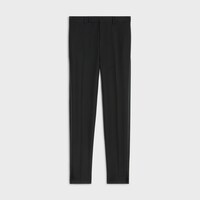 PANTALON CLASSIQUE TUX IN grain de poudre wool - BLACK -  - 1 | CELINE