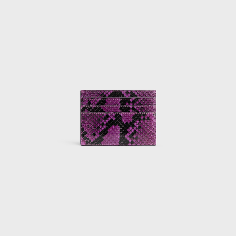 CARD HOLDER TRIOMPHE IN PYTHON - MAGENTA - NEW - 1 | CELINE