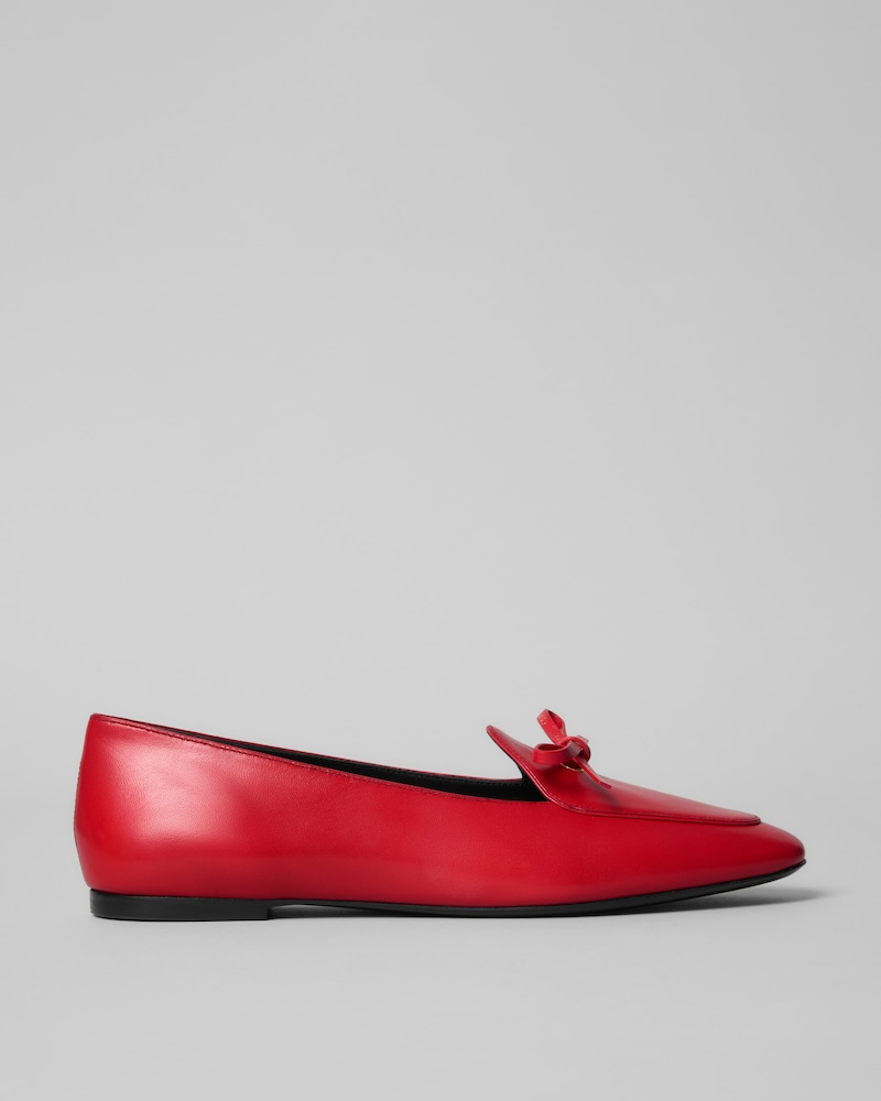 SLIPPER AURA BOW EN CUIR - ULTRA ROUGE -  - 1 | CELINE