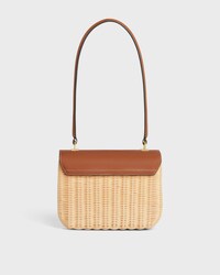 TEEN GARANCE BAG IN WICKER AND NATURAL CALFSKIN - NATURAL / TAN - TRIOMPHE - 2 | CELINE