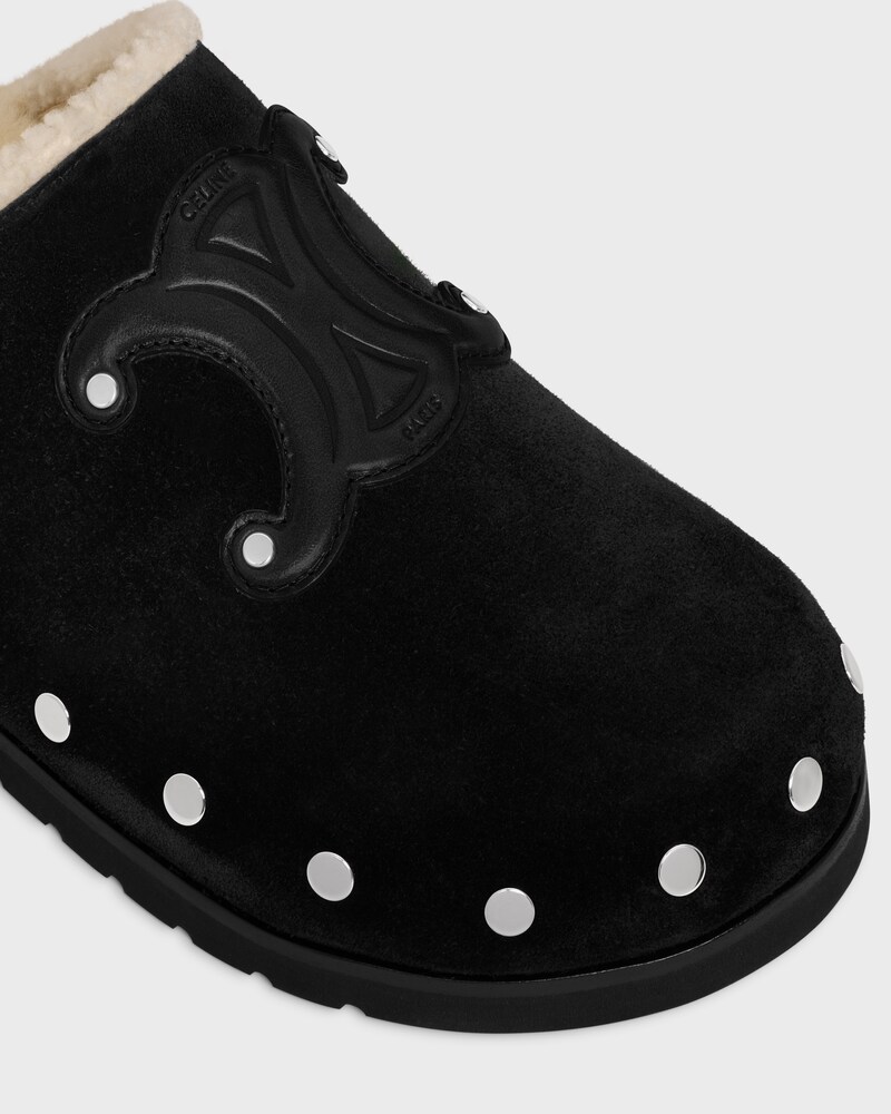 CELINE PITEA CLOG IN Calfskin - BLACK / NATURAL -  - 1 | CELINE