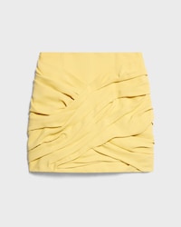 draped mini skirt IN viscose - PISSENLIT -  - 2 | CELINE