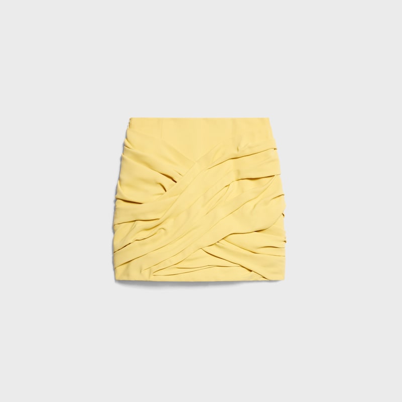 draped mini skirt IN viscose - PISSENLIT -  - 1 | CELINE