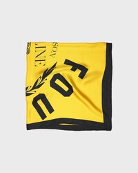 square IN silk twill - YELLOW/BLACK -  - 2 | CELINE