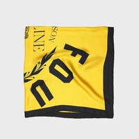 square IN silk twill - YELLOW/BLACK -  - 2 | CELINE