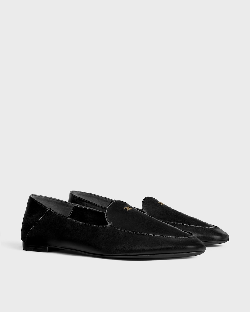 AURA LOAFER IN GOATSKIN - BLACK -  - 1 | CELINE