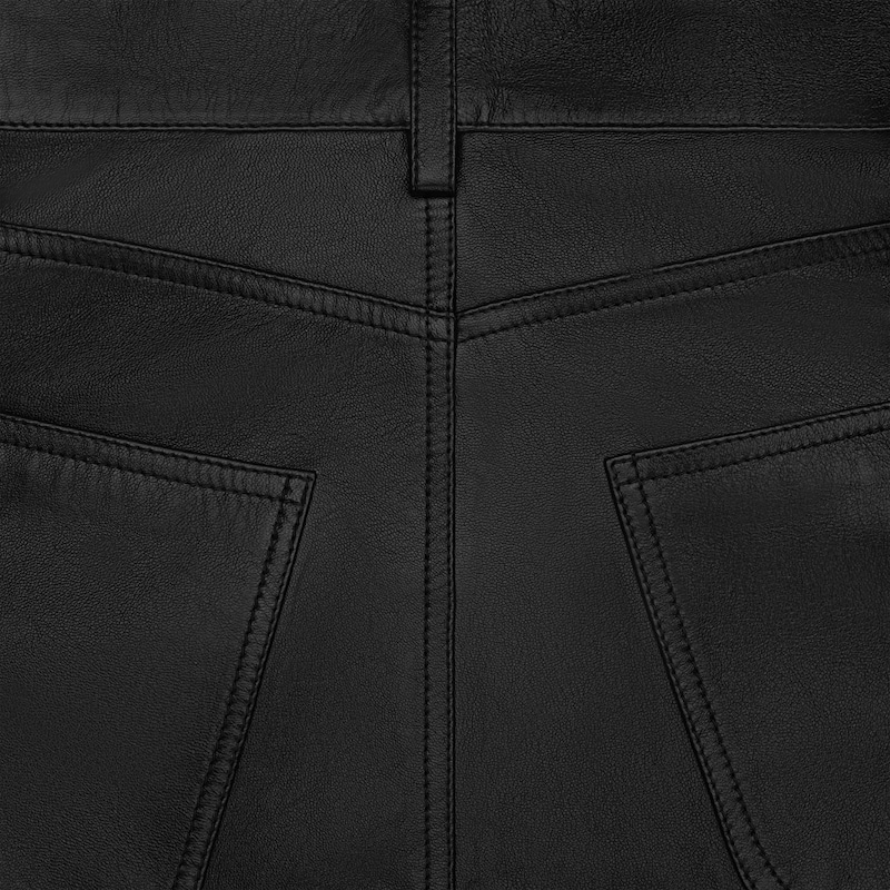 boyfriend jeans 002 IN soft lambskin - BLACK -  - 1 | CELINE