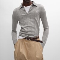 polo IN FINE SILK AND COTTON - LIGHT GREY -  - 2 | CELINE