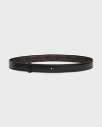 CORREA REVERSIBLE 25 MM DE PIEL TAURILLON Y LONA TRIOMPHE - NEGRO -  - 2 | CELINE