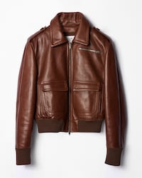 blouson jacket IN CALSFSKIN - BROWN -  - 1 | CELINE
