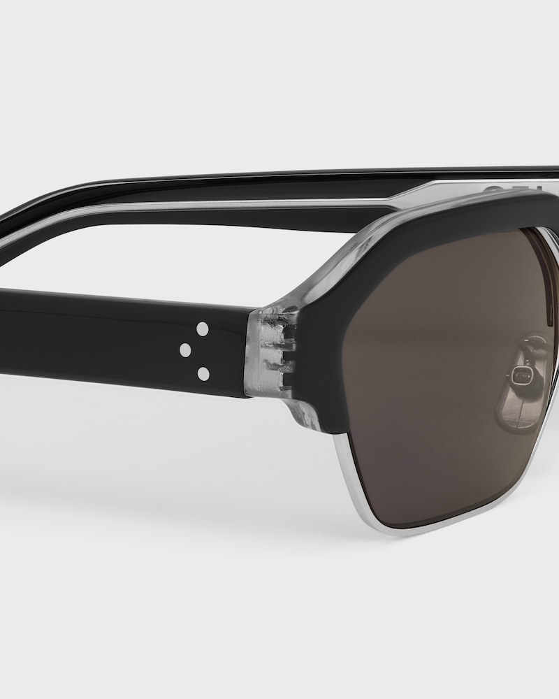 Black Frame 63 sunglasses in Acetate and Metal - BLACK / SILVER -  - 1 | CELINE