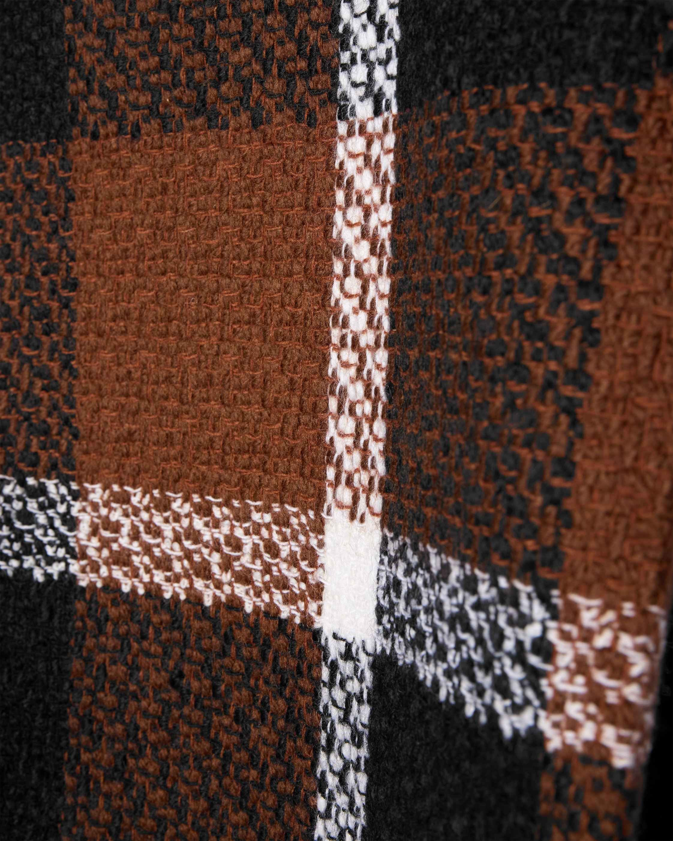 SLEEVELESS TOP IN WOOL NATTE - NOIR/MARRON/CRAIE | CELINE