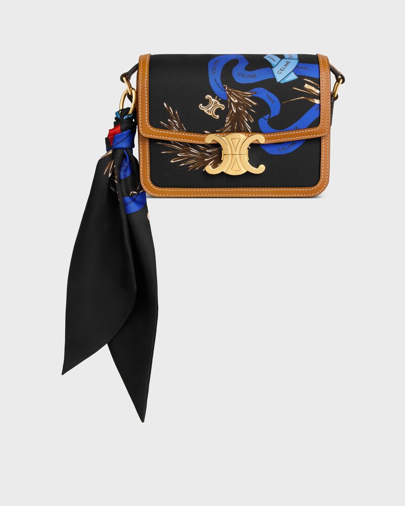 TEEN TRIOMPHE IN SILK AND NATURAL CALFSKIN - MULTICOLOR - TRIOMPHE - 1 | CELINE