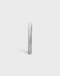 Bague Torsion Or Blanc et Diamants - Or blanc -  - 2 | CELINE