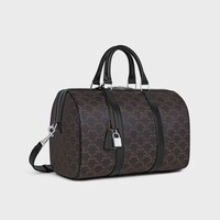 LARGE BOSTON IN Triomphe Canvas AND calfskin - BLACK - TRIOMPHE CANVAS - 2 | CELINE
