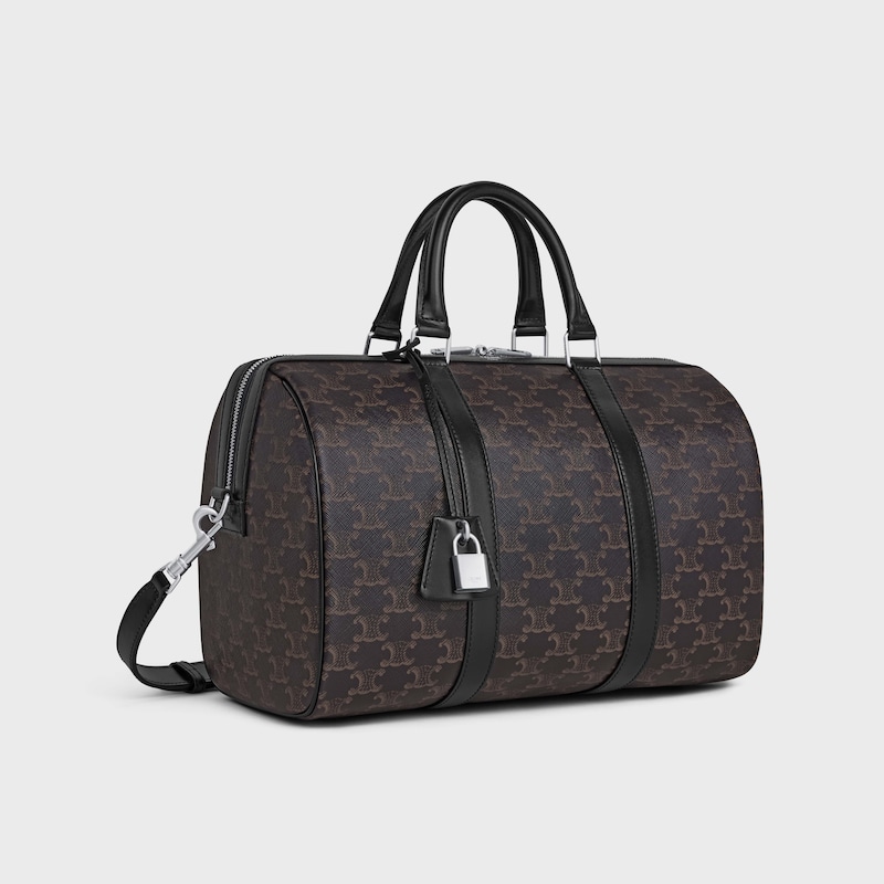 LARGE BOSTON IN Triomphe Canvas AND calfskin - BLACK - GIFT FINDER - 1 | CELINE