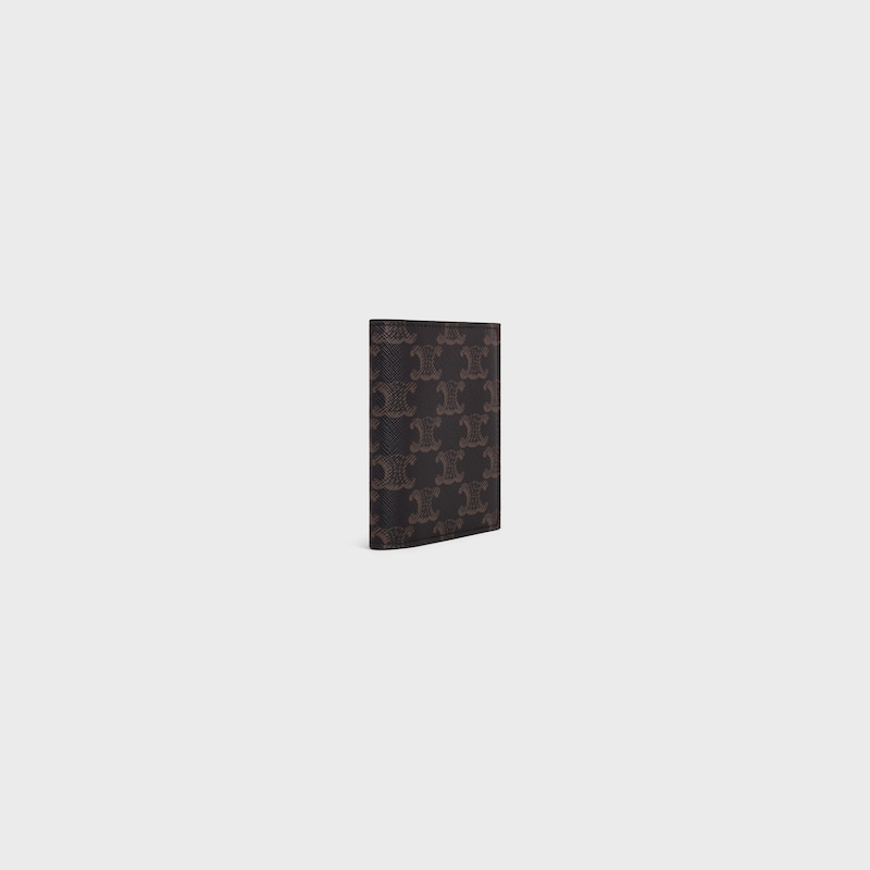 COMPACT WALLET TRIOMPHE CHARMS in Triomphe Canvas - TAN - WALLETS - 1 | CELINE