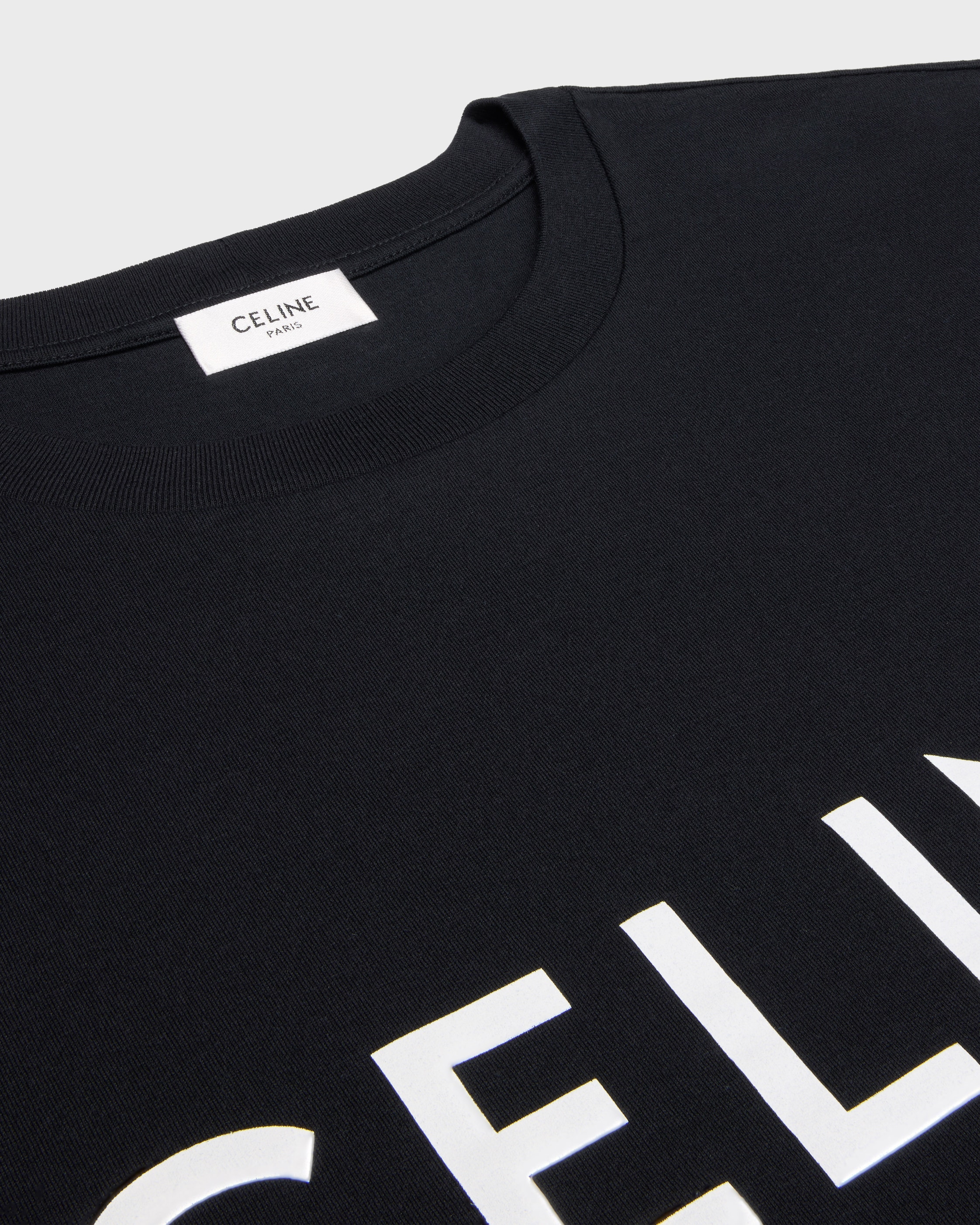 CELINE LOOSE T-SHIRT IN COTTON JERSEY - BLACK / WHITE | CELINE