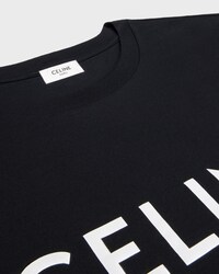 CELINE LOOSE T-SHIRT IN COTTON JERSEY - BLACK / WHITE -  - 2 | CELINE