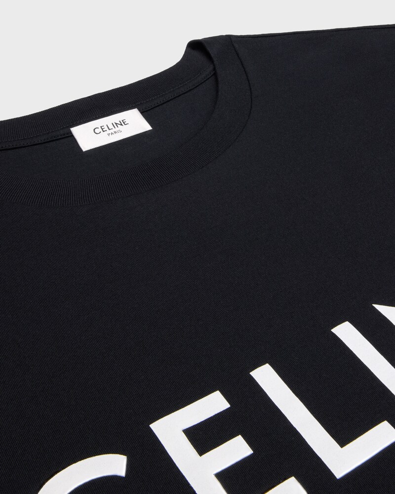 T-SHIRT LOOSE CELINE JERSEY COTON - NOIR / BLANC -  - 1 | CELINE