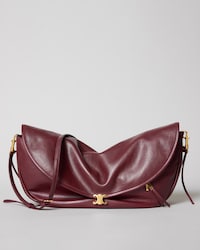 HALFMOON SOFT TRIOMPHE BAG IN SUPPLE SHINY LAMBSKIN - SYRAH - SHOULDER BAGS - 1 | CELINE