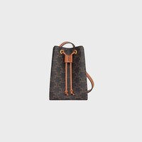 MICRO SAILOR IN TRIOMPHE CANVAS AND CALFSKIN - TAN - TRIOMPHE CANVAS - 1 | CELINE