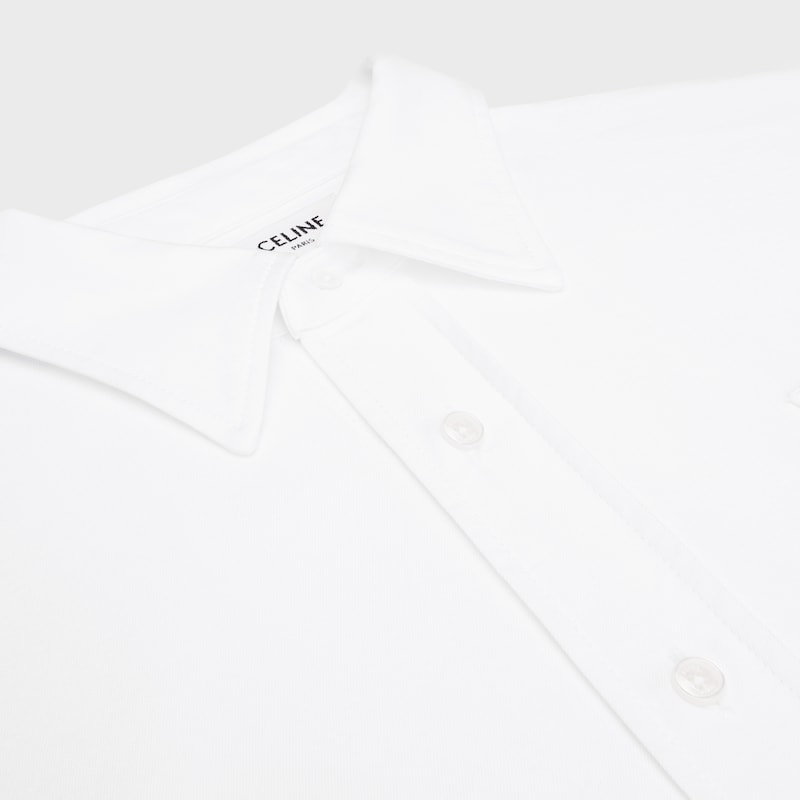 chemise DENIM COTON - WHITE DENIM LIGHT STONE WASH -  - 1 | CELINE