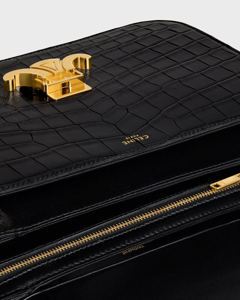 CLASSIQUE TRIOMPHE BAG IN Niloticus Crocodile - BLACK - EVENING - 1 | CELINE