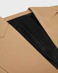 colonne jacket IN DIAGONAL WOOL - CARAMEL -  - 2 | CELINE