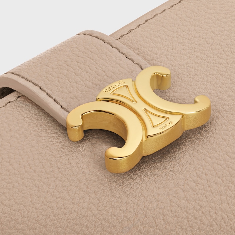 FINE STRAP WALLET NINO IN SUPPLE GRAINED CALFSKIN - SAFARI - WALLETS - 1 | CELINE