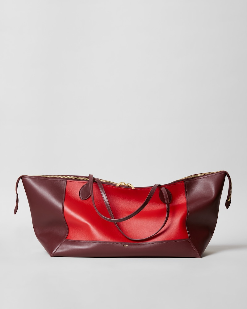 CABAS FRAME IN SMOOTH CALFSKIN - SYRAH / ULTRA RED - SHOULDER BAGS - 1 | CELINE
