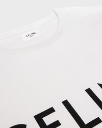 CELINE LOOSE T-SHIRT IN COTTON JERSEY - CHALK / BLACK -  - 2 | CELINE