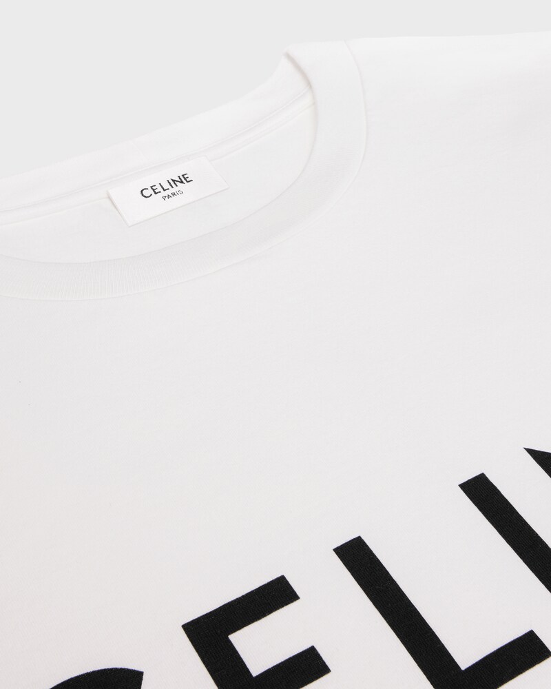T-SHIRT LOOSE CELINE JERSEY COTON - CHALK / BLACK -  - 1 | CELINE