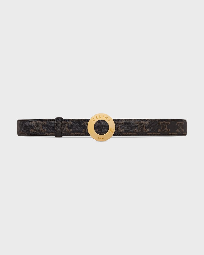 Reversible Strap 25MM IN Natural Calfskin and Triomphe Canvas -  -  - 1 | CELINE