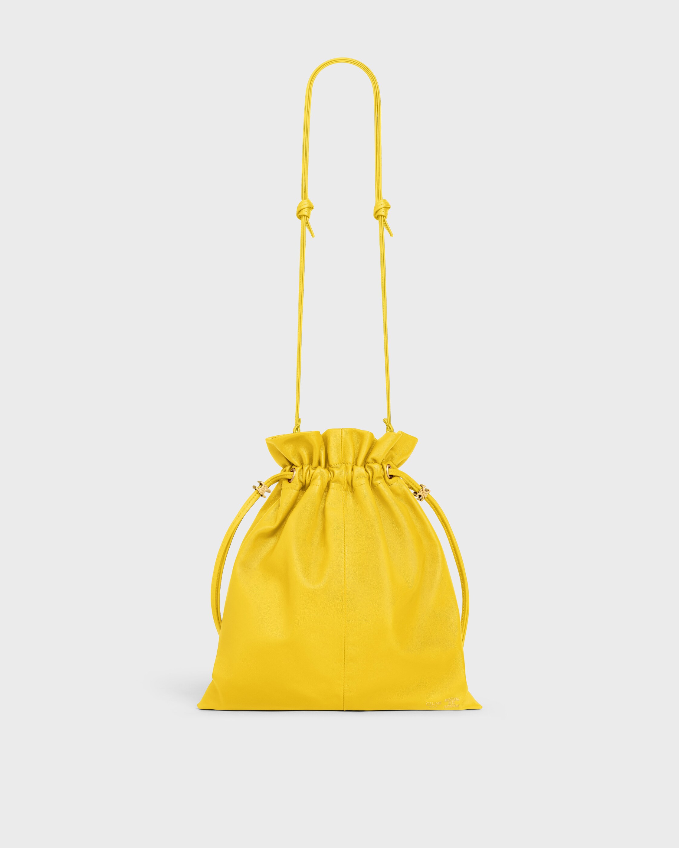 SMALL CRYSTAL POUCH IN LAMBSKIN - ULTRA YELLOW | CELINE