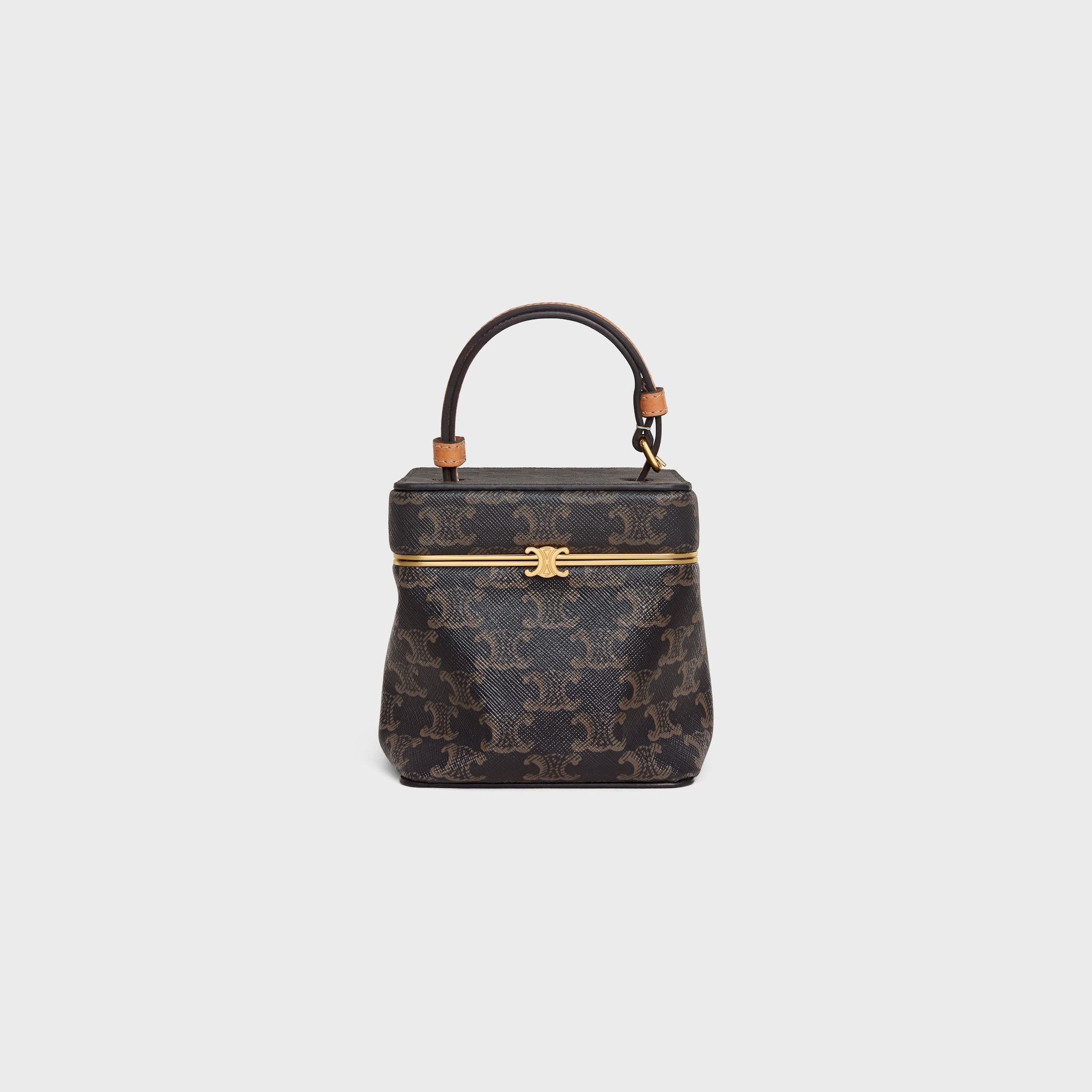 CUBE IN TRIOMPHE CANVAS AND NATURAL CALFSKIN - MIEL | CELINE