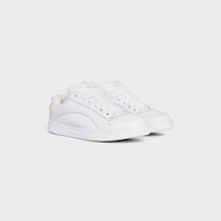 CELINE HUNTINGTON - LOW TOP SNEAKERS IN TUMBLED LEATHER AND MESH - OPTIC WHITE -  - 2 | CELINE