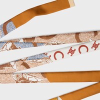 ribbon IN SILK TWILL - VANILLA/CARAMEL/BROWN -  - 2 | CELINE