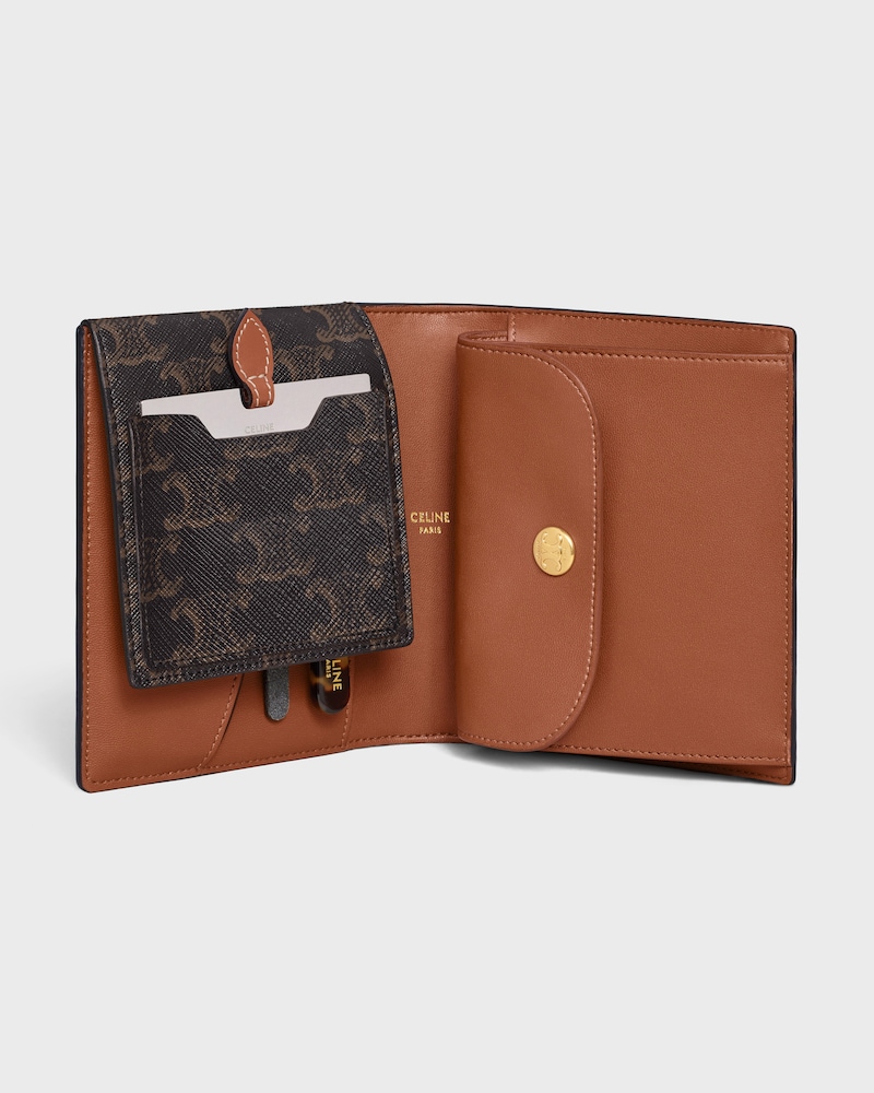 Travel kit in Triomphe Canvas and calfskin - TAN - ESSENTIAL GIFTS - 1 | CELINE