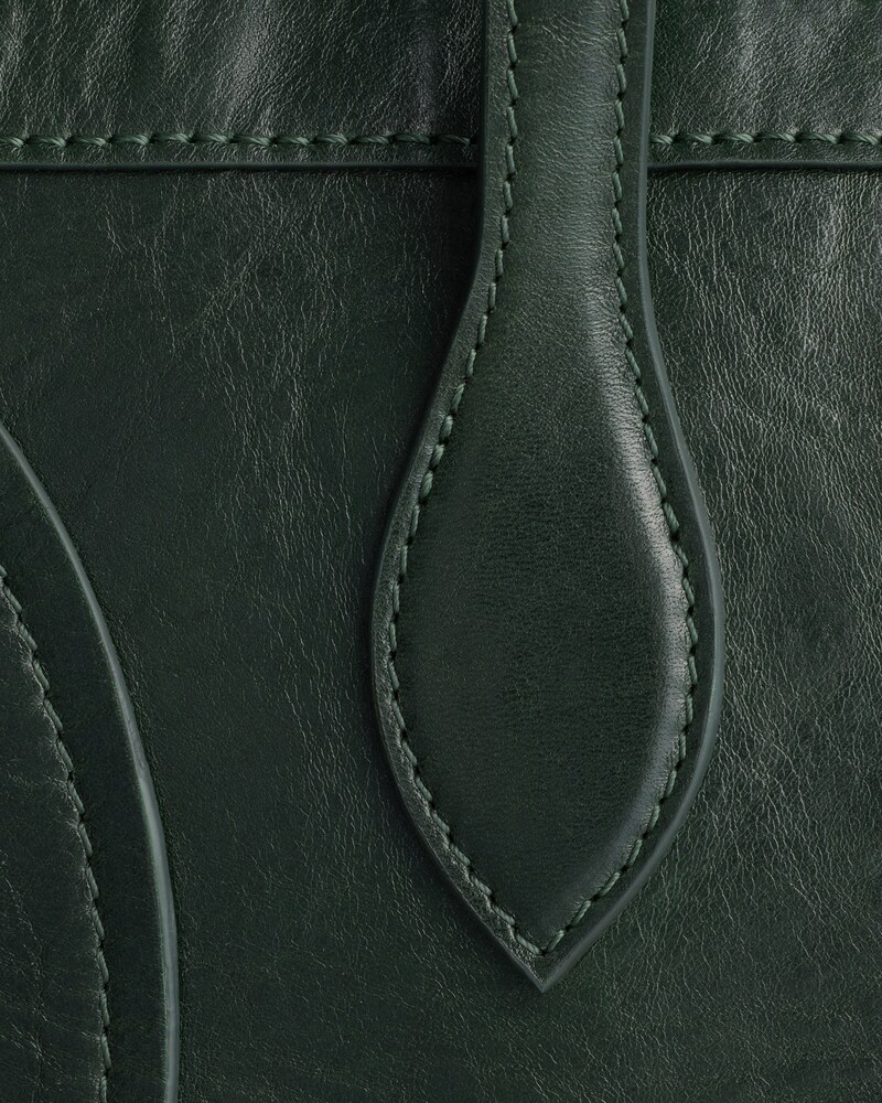 BOLSO CABAS LUGGAGE VERTICAL DE PIEL DE BECERRO BRILLANTE - BOSQUE OSCURO - BOLSOS TOTE - 1 | CELINE